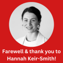 Farewell and thank you to Hannah Keir-Smith